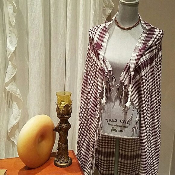 Scarf or Shoulder Cover Fringed - Picture 2 of 5